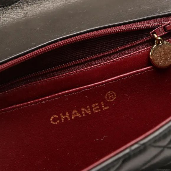 Chanel Vintage Brown Quilted Lambskin Top Handle Medium Flap Bag - Picture 8 of 8